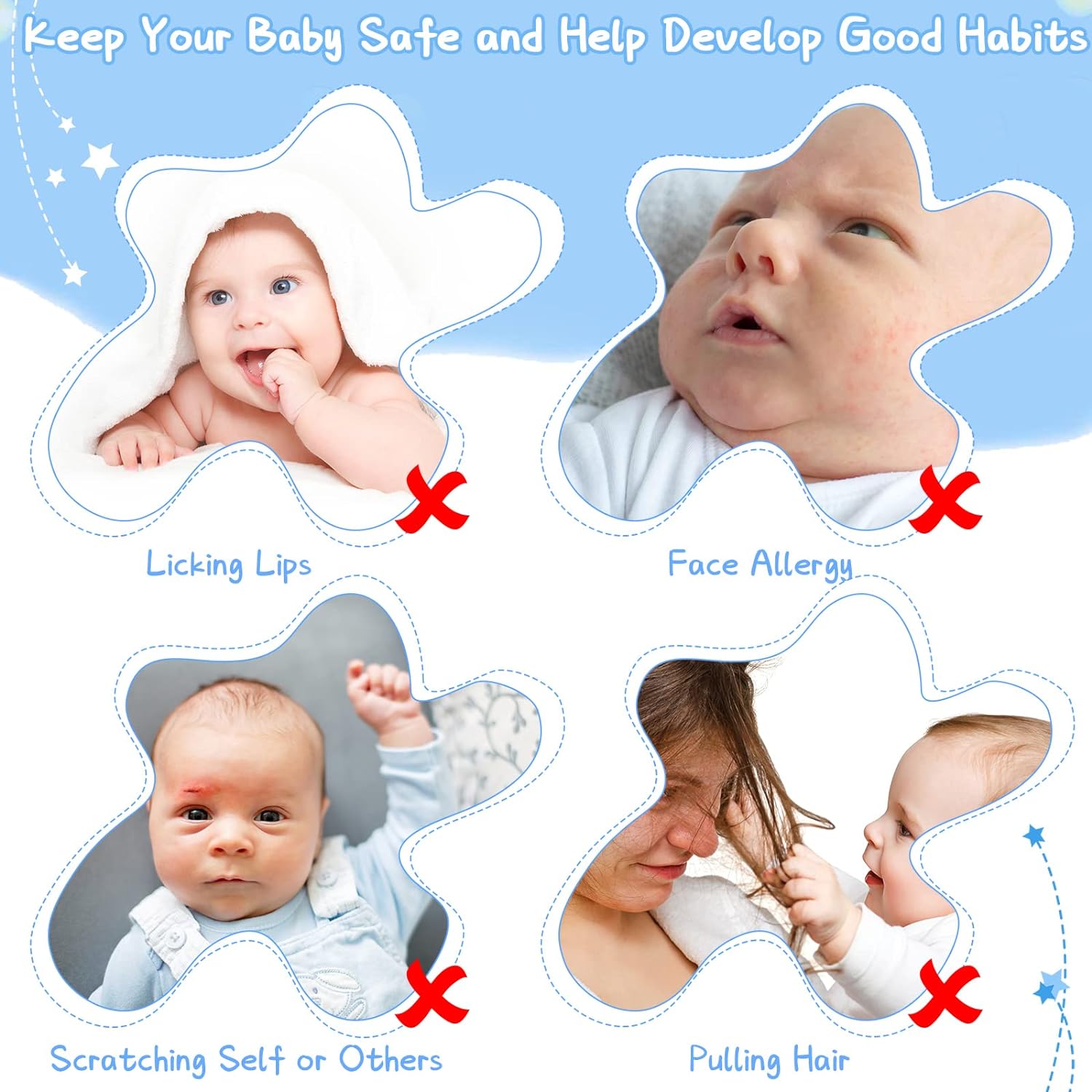 9 Pairs Baby Winter Mittens for 0-6 Months Baby No Scratch Newborn Mittens Glove Infant Warm Glove - Image 3